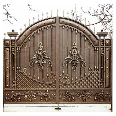 China Easily Compiled Luxury Aisle Main Door House Wrought Iron Design for sale