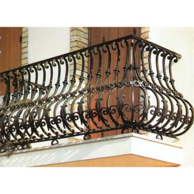 China Customized Traditional Outdoor Balcony Railing Design Wrought Iron Balcony Railing With Good Price for sale