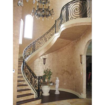 China Italian Luxury Bow Stairs Iron Railing Designs Stair Railing for sale