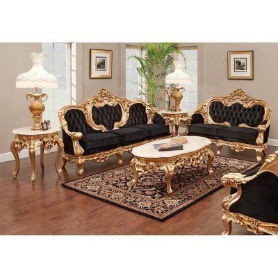 China French Classic Sofa Royal Victorian Furniture Classic Wooden Living Room Style Sofa Set Living Room Set for sale