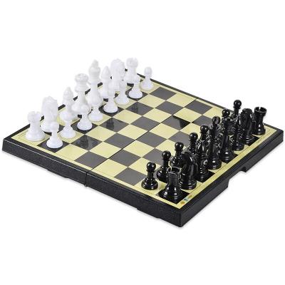 China Entertainment ABS Plastic Chess Table Set Classic International Chess Collection London Chess Set With Deluxe Board And Storage for sale