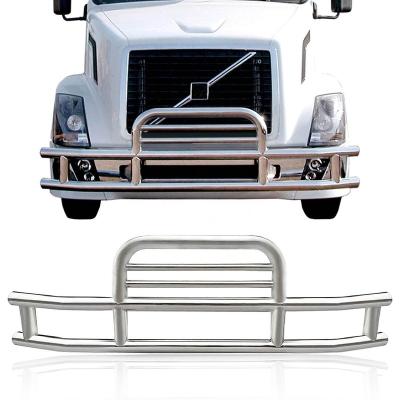 China Heavy Duty Truck Accessories Stainless Steel Front Bumper Grill Guard For Kenworth And Volvo Semi Truck for sale