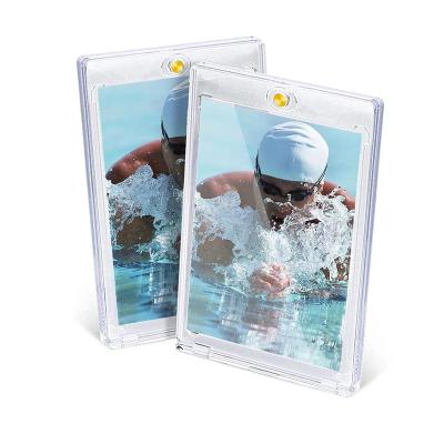 China Other Waterproof Clear Sleeve Magnetic Card Holder Acrylic Sports Card for sale