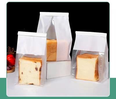 China Recyclable Toast Bag Sandwich Bakery Bread Paper Bag With Window Paper Bag for sale