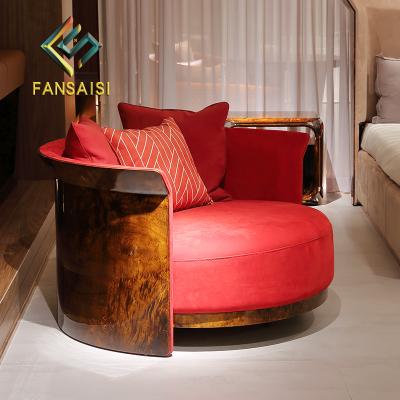 China Other Italian Light Luxury Villa Mansion Postmodern Designer Leisure Solid Wood High End Lazy Sofa Solid Wood Furniture for sale