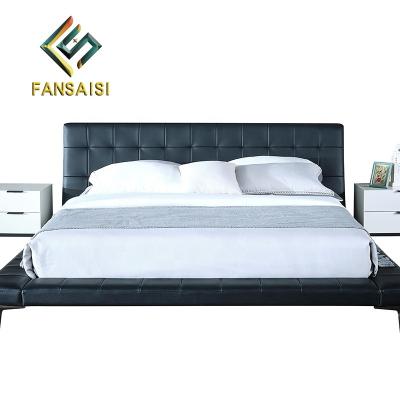 China Combination Adjustable Modern Minimalist Leather Bedroom Comfortable Bed (Size) Set Minimalist Furniture High End Customization for sale