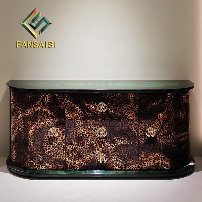 China Other restaurant sideboard three-drawer cabinet fabric veneer Italian furniture post-modern luxury high-end customization for sale