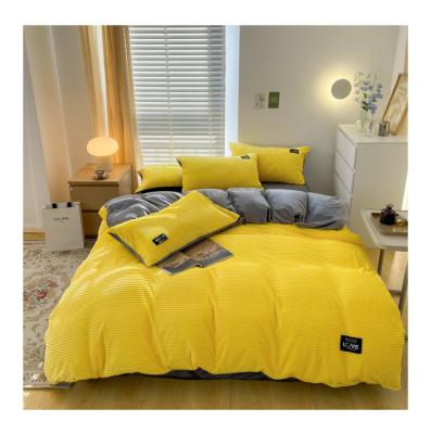 China Home Textiles Hot Nondisposable Hot Selling Soft Comfortable Polyester 100% Quilt Sheet Luxury Bedding Set For Home Hotel for sale