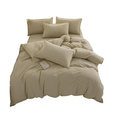 China Hotel Sustainable High End Home Textile 100% Washed Cotton Breathable Bedding Set for sale