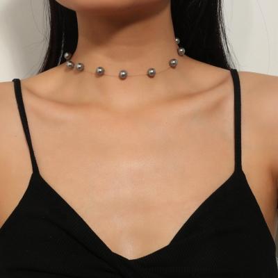 China High quality/factory sourced red freshwater necklace fashion minimalist pearl choker pearl choker necklace for sale