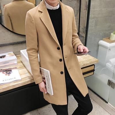 China 2021 Fashion Men's Anti-Shrink Wool And Blends Coat Men's Casual Business Gap Men's Leisure Overcoat Male Punk Style Blends Dust Coats Jackets for sale