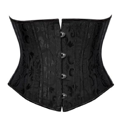 China Workable Underbust Waist Cincher Corset Steel Boned Steampunk Bustiers Top Women Slimming Belt Body Shapewear Waist Trainer Tummy Control for sale