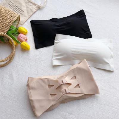 China QUICK DRY Nine Piece Seamless Tube Tops Women Invisible Bra Suggest Bustier Strapless Bandeau Chest Breathable Wrapped Underwear for sale