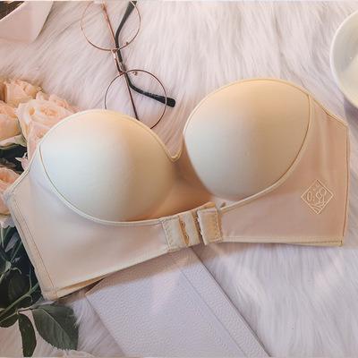 China QUICK DRY Women's Invisible Front Closure Bras Underwear Lingerie Sexy Push Up Bra For Female Bra ABC Bralette Seamless Strapless Cup for sale