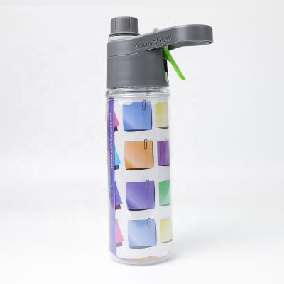 China Unique Viable Spray Bottle Design, Straight Size, Wide Mouth Drinking Plastic Water Bottle With Leak Proof Twist Top Lid For Gym Yoga for sale