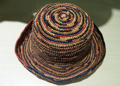 China Mix Colour Raffia Sun Hats Provence Crochet  With 8cm Brim For Church for sale