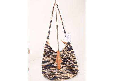 China Fashionable Winter Mix Color Raffia Beach Bag For Party , 30cm x 32cm for sale