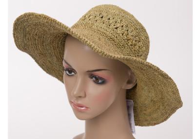 China Natural Green Ladies Sun Hats / 10cm Wide Brim Floppy Sun Hats For Church for sale