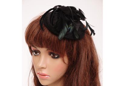 Chine Pp noirs Sinamay Fascinator/plume Fascinators de ressort pour des cheveux à vendre