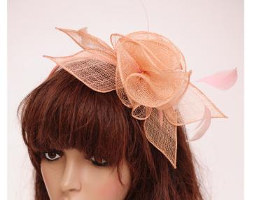 Κίνα Ανοικτό ροζ PP Sinamay Fascinator Headwear διακόσμηση λουλουδιών για τις γυναίκες προς πώληση