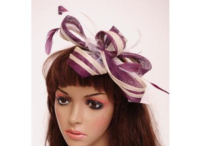 中国 党のための白 PP の毛の Fascinators の紫色の Headwear、秋の夏の Fascinators の Headwear 販売のため