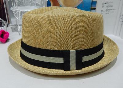 China Beige Linen Hat 56cm Mens Homburg Hats for sale