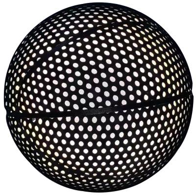 China Outdoor/Indoor Night Game Light Up Official Hologram Afterglow Noctilucent Strontium Aluminate Glowing Luminous Reflective Basketball Balls for sale