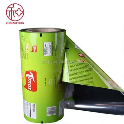 China Food BOPP VMCPP Laminated Roll Film For Puff Corn Potato Chip Banana Chips Packing for sale