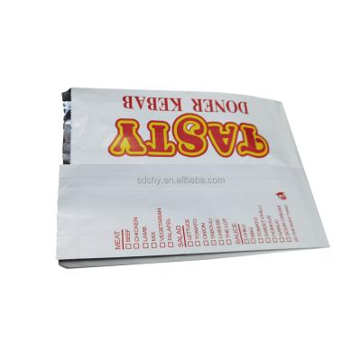 China Disposable Foil Lined Paper Bag High Quality Paper Sandwich Bag Custom Printed Food Grade Aluminum Foil Food Package Bags for sale