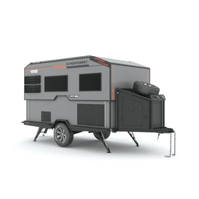 China Custom High Quality Expedition 600 Caravan Travel Trailer Security New Product High Quality Car Home Camper Travel Trailer for sale