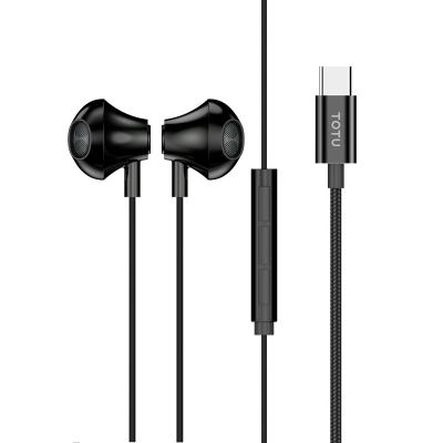 China Wired In-Ear TOTU 2019 New Products In Ear High Quality Type-C Earphones With MIC for sale