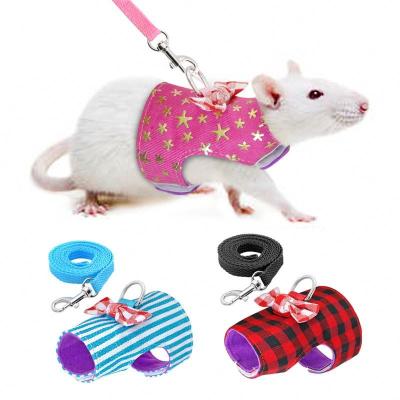 China 2021 Factory direct sale small pet leash pet harness trunk rat lasso hot hamster outdoor anti-lost leash for sale