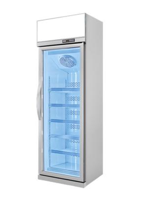 China High Efficient Compressor One Door Upright Display Freezer Plastic Coated Steel for sale