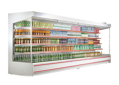 China Remote System Fan Cooling Open Multideck Chiller For Supermarket / Commercial Place for sale