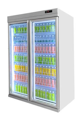 China New Style Remote Cooling System R22 Commercial Beverage Showcase Upright Cooler for sale