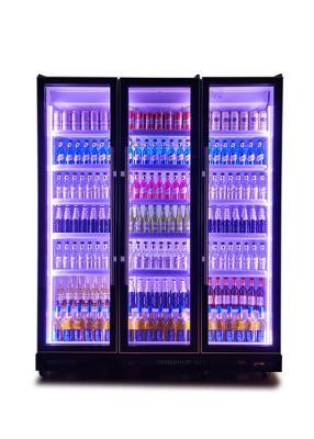 China 880 Liters R22 Black Beverage Display Fridge Under Back Bar Beer Cooler for sale