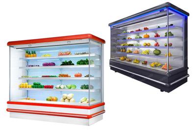 China 4 Layers Shelf Multideck Open Chiller Wine Beverage Vegetable Cooler for sale