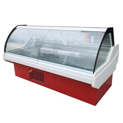 China 200L Single Temperature Commercial Display Freezer Deli Case Butcher Meat Showcase for sale