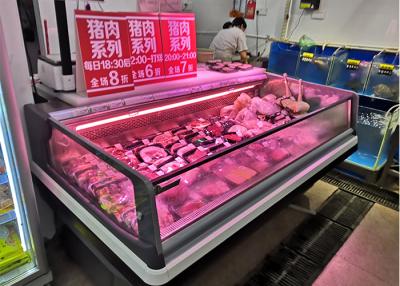 China Stainless Steel Meat Fish Display Freezer Counter 580W Single Temperature for sale