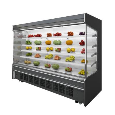 China Shop Refrigerated Display Cabinet Multideck Open Chiller With Night Curtain for sale