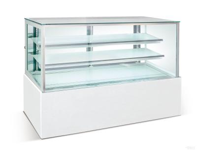 China Dessert Double Glass Door Fridge 1.2 meter , 540W Cake Display Freezer R134a for sale