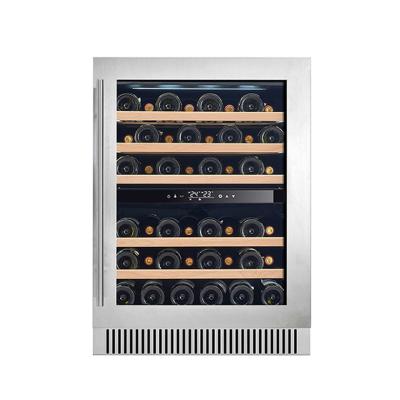 China Dual-Zone Electric 60 Bottles Wine Cooler for Wine Storage and Preservation for sale