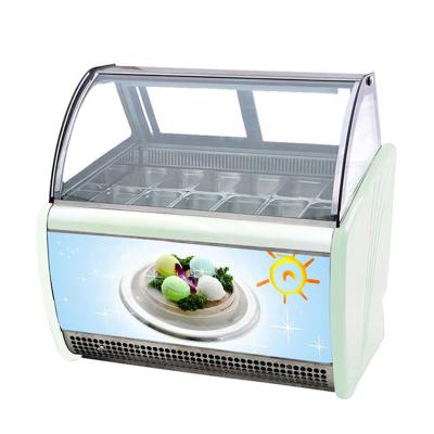 China Pan Size 325*176*100mm Customized Stainless Steel Ice Cream Display Freezer for sale