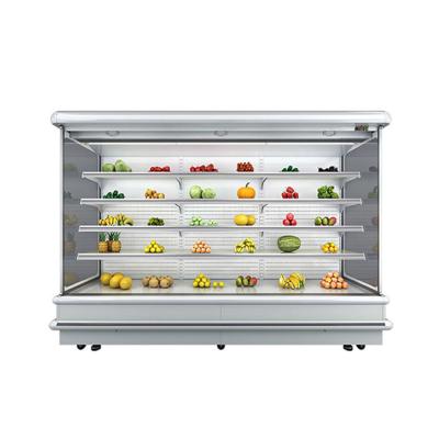 China Single Temperature 220V Multideck Open Chiller For Vegetable Fruit for sale