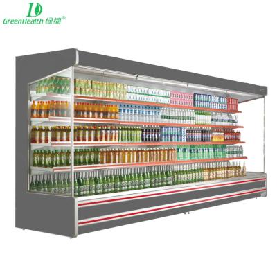 China Supermarket Open Front Display Fridge For Vegetable / Fruit / Drink for sale