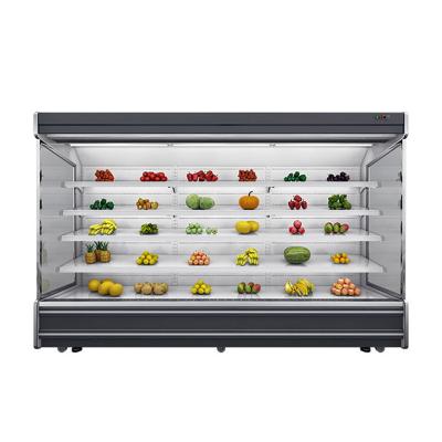 China Supermarket Air Cooling Multideck Open Vegetable Fruit Display Chiller for sale