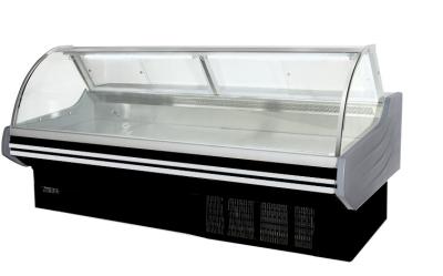 China Commercial Serve Over Counter Deli Display Refrigerator Cold Food Fresh Meat Display Freezer Showcase for sale