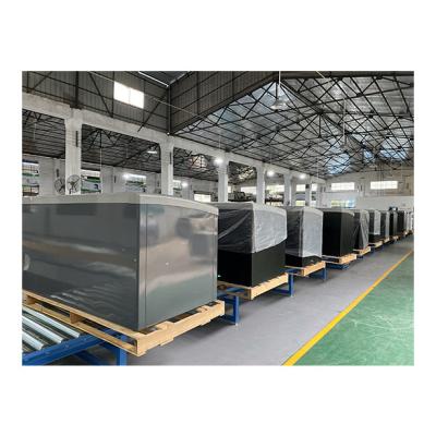 China Factory Direct Sales Semi Open Sliding Door Glass Stainless Steel Frozen Goods Storage Island Cabinet Freezer for sale