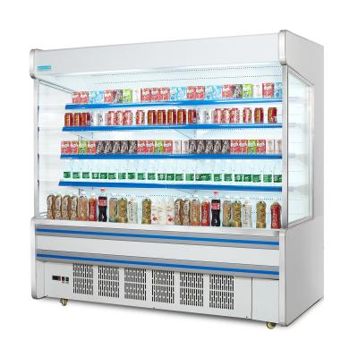 China Embraco Compressor Multideck Open Cooler voor hypermarkt / restaurant Te koop