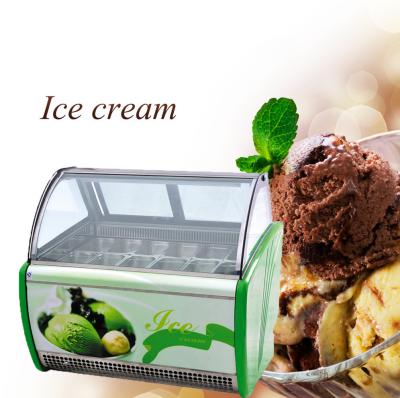 China -18~-22 Degree 12 Trays Ice Cream Display Freezer Danfoss / Tecumseh Compressor for sale